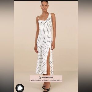 Lulu's Black and White Polka Dot Midi Dress